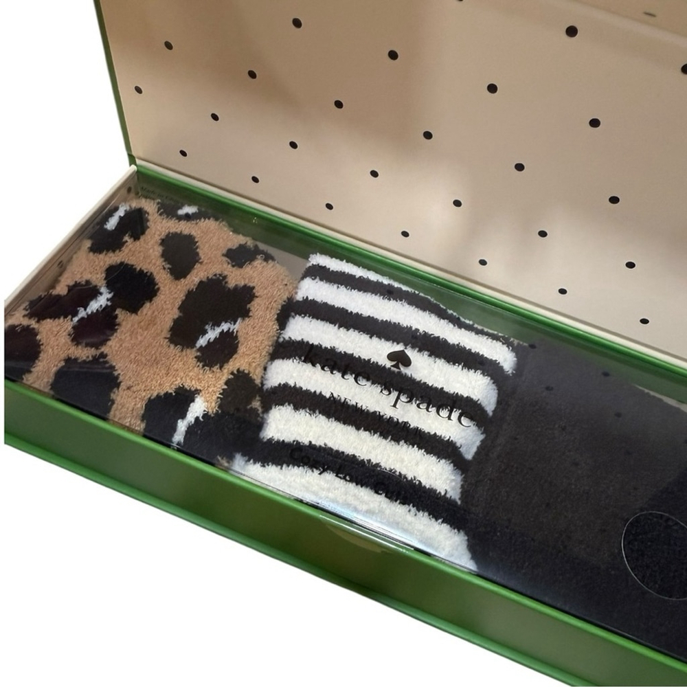 Kate Spade New York Cozy Low-Cut Socks Gift Set – 3 Pairs – NEW in Gift Box